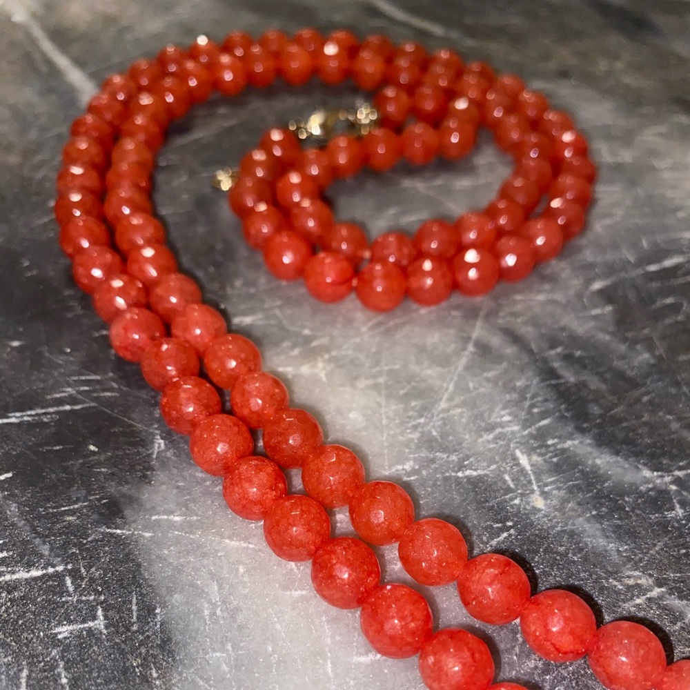 ✨Genuine Crackle Quartz stone bead necklace.✨